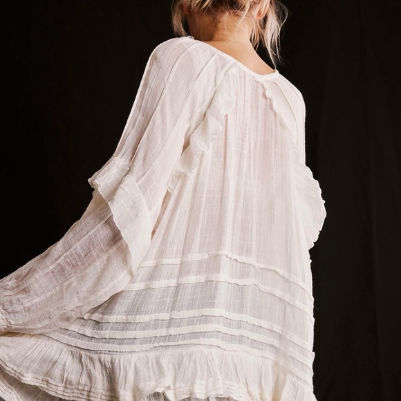 Free People BOHO Cream Women's Tunic - Picture 2 of 7